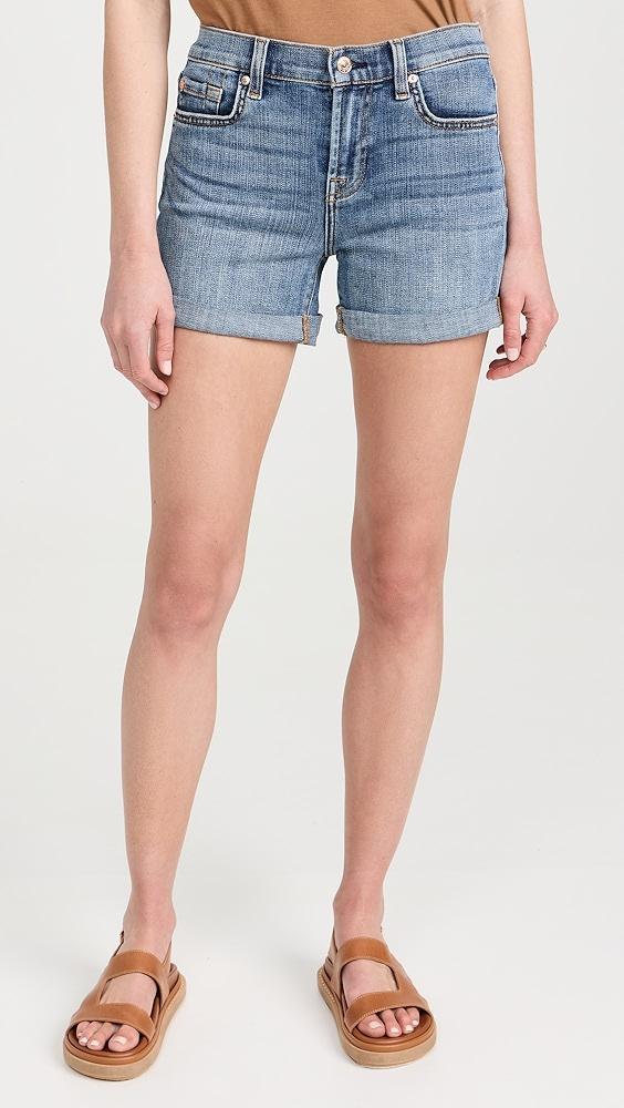 7 For All Mankind Mid Roll Shorts | Shopbop Product Image