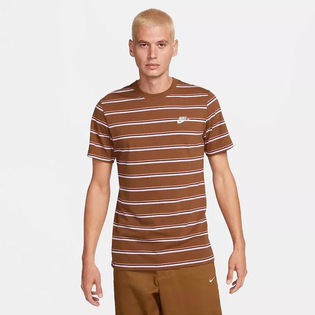 Mens Nike Club Striped T-Shirt Product Image