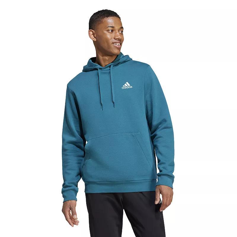 Mens adidas Feel Cozy Pullover Fleece Hoodie Legacy Blue product image