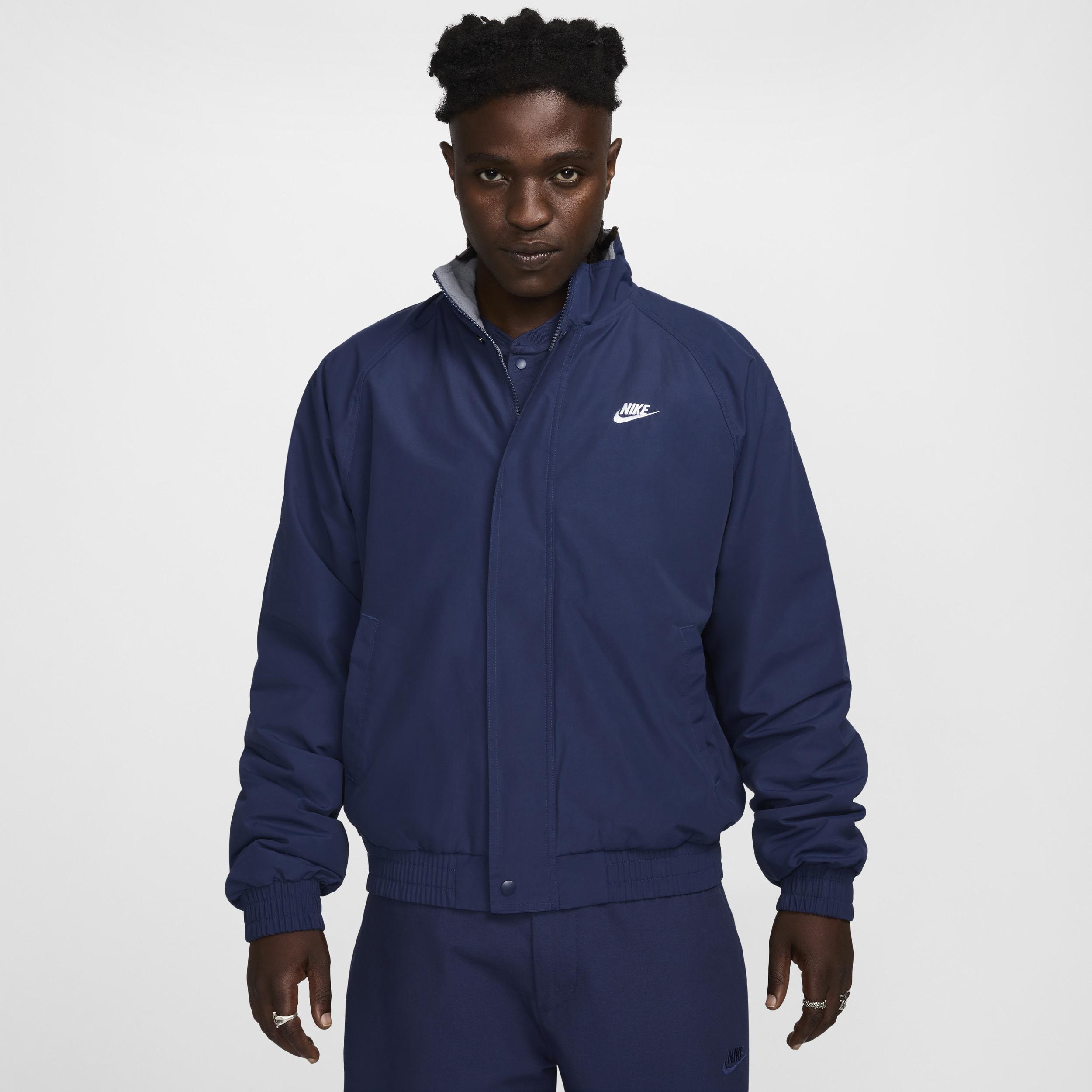 Nike Mens Nike Club Futura Jacket - Mens Midnight Navy/White Product Image