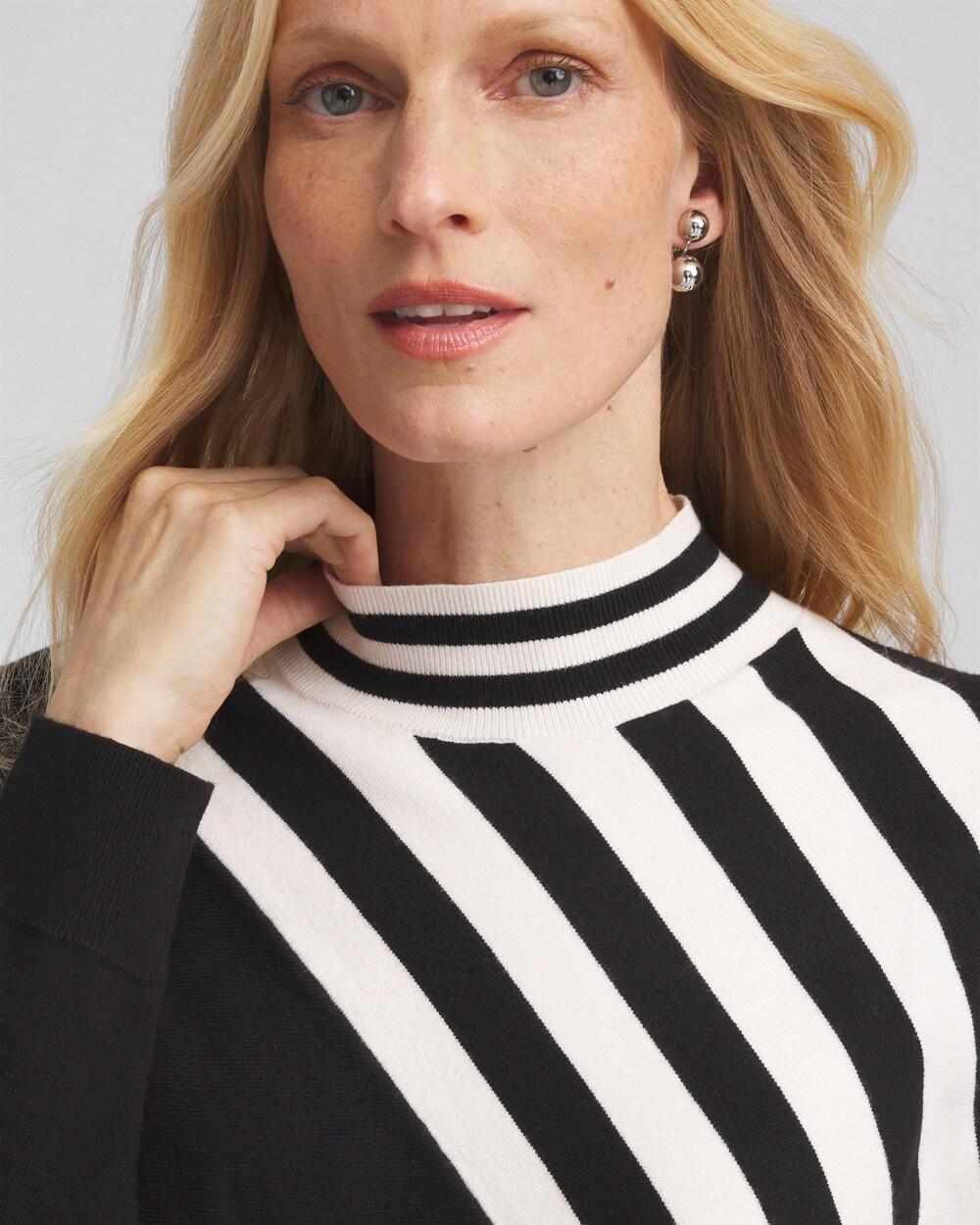 Zenergy® Luxe Cashmere Blend Striped Sweater Product Image