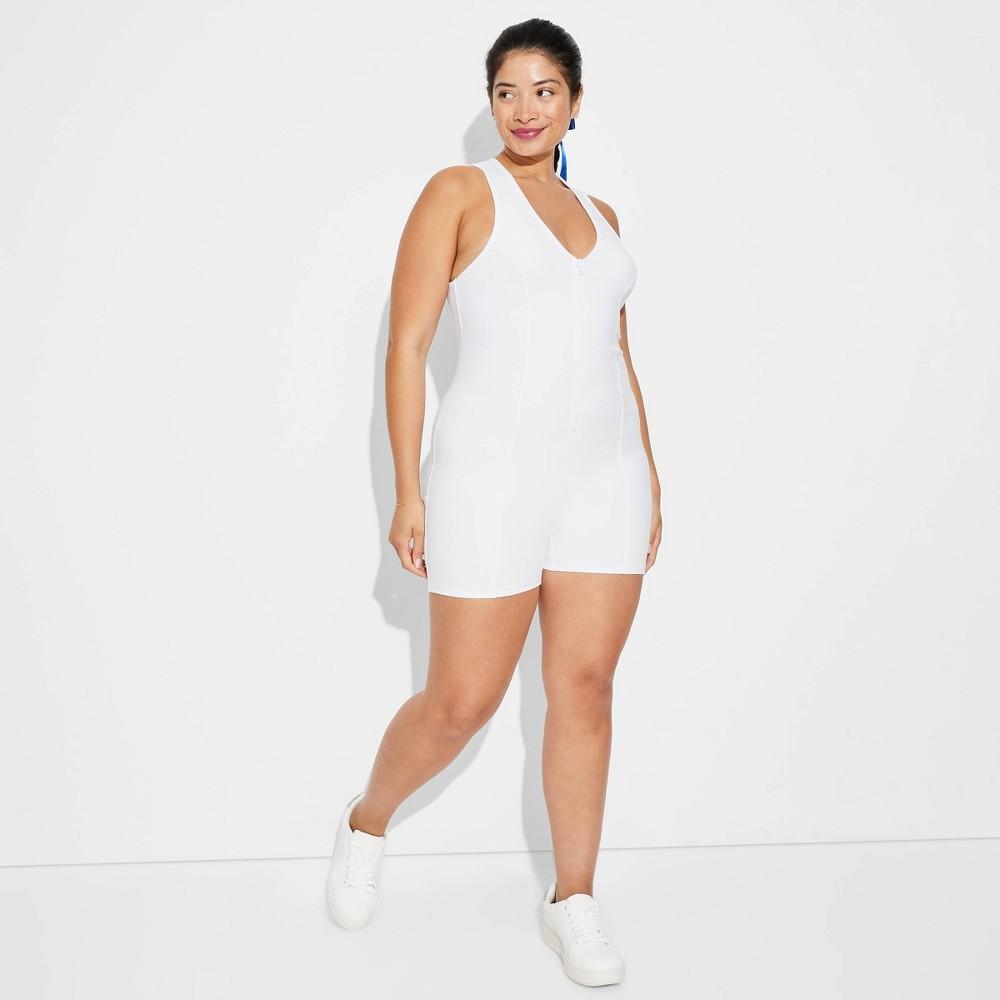 Womens Game Day Romper - Wild Fable White 1X Product Image