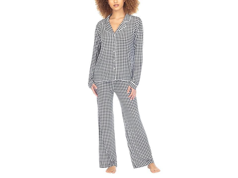 Honeydew Intimates All American PJ Set (Black/White Check) Women's Pajama Sets Product Image