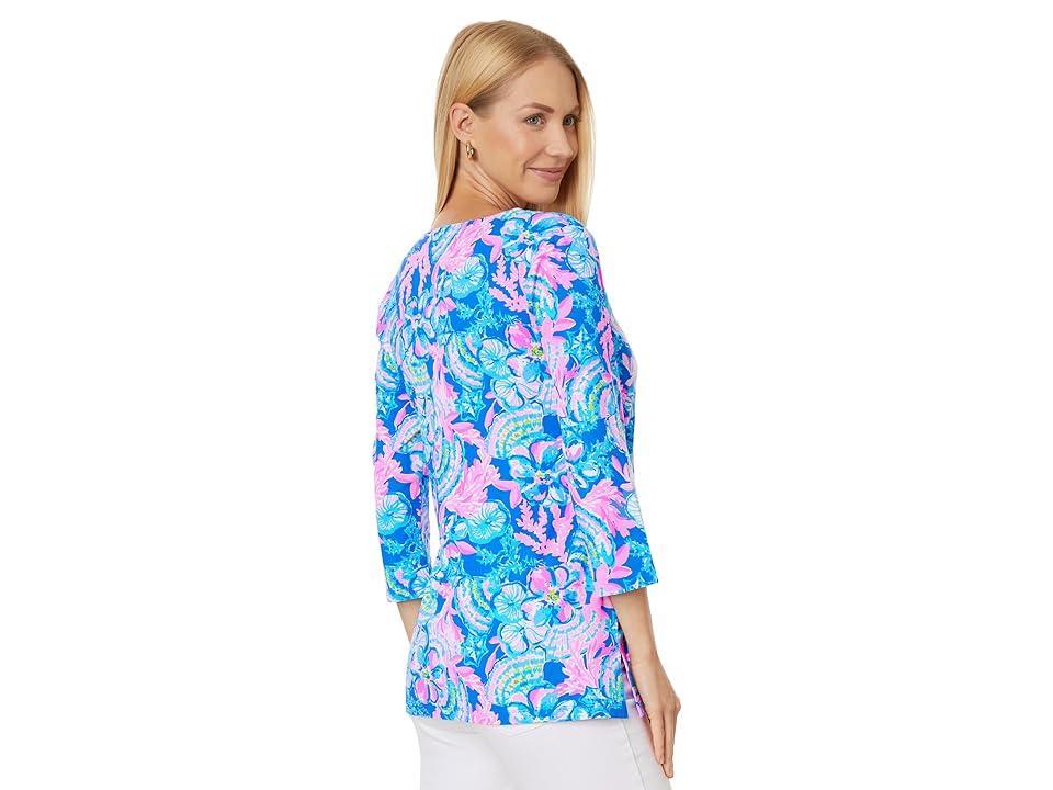 Lilly Pulitzer UPF 50+ Karina Tunic Tang Sitting Seaside) Women's Clothing Product Image