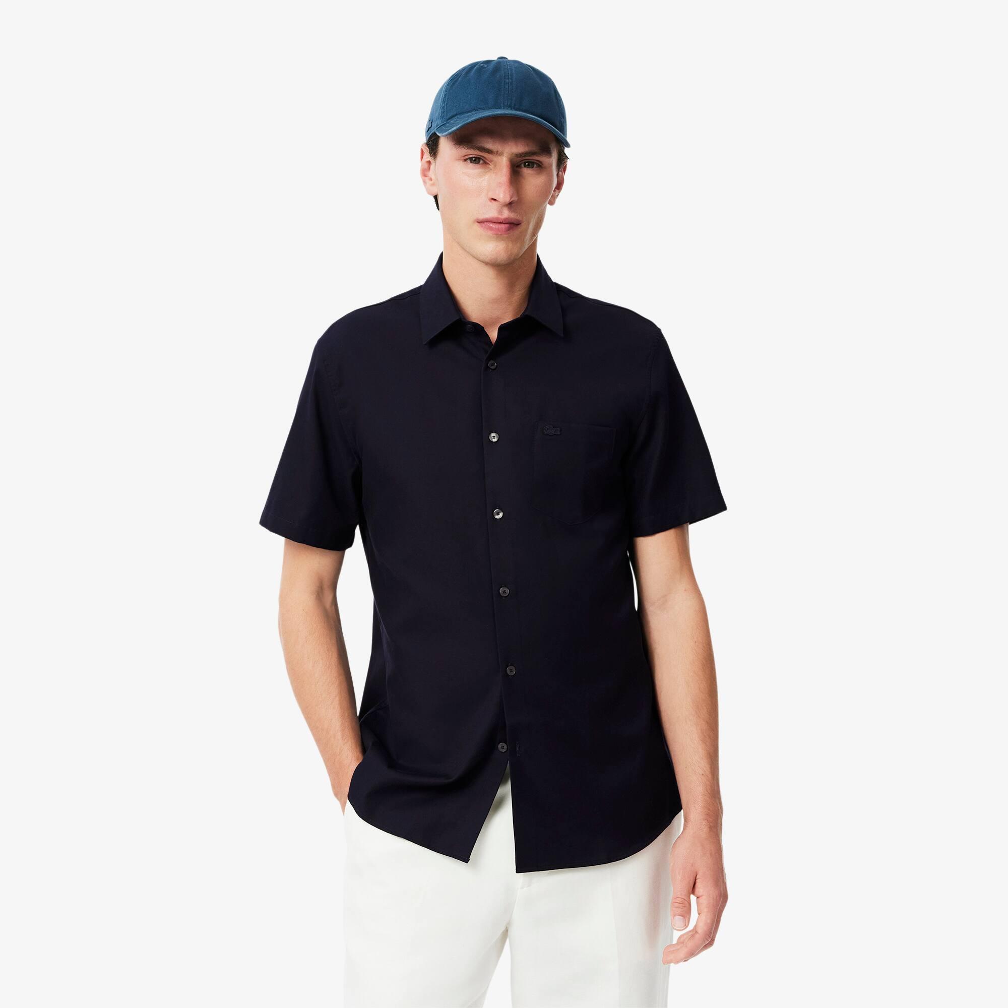 Regular Fit Short Sleeved Cotton Shirt Product Image