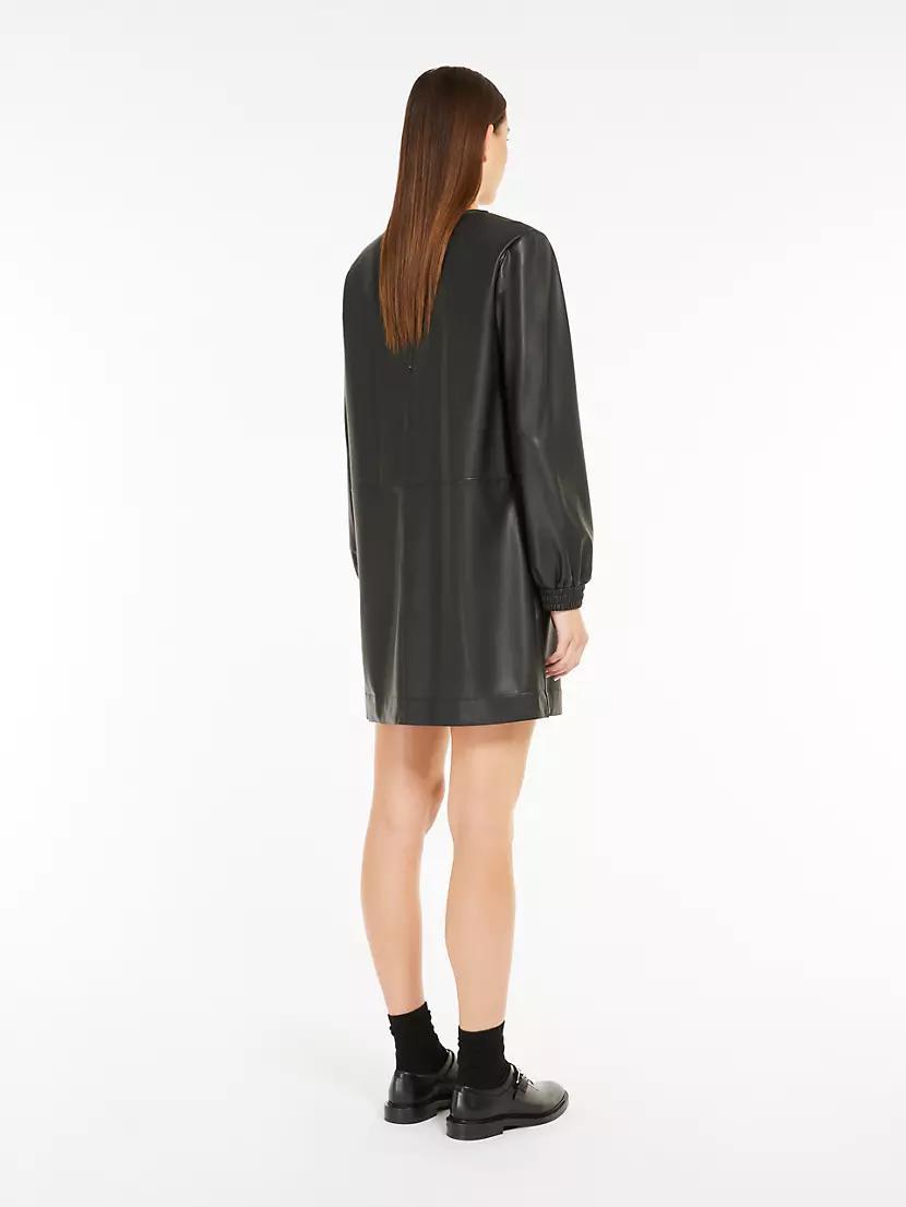 Womens Pepe Faux-Leather Minidress Product Image