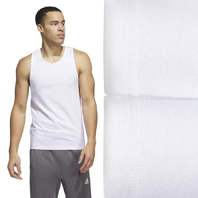 Mens adidas 2-pack Stretch Cotton Tank Tops Product Image