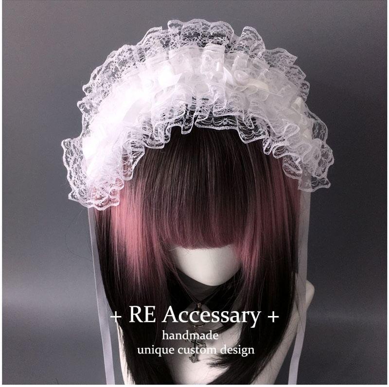 Bow Ruffled Lace Headband product image