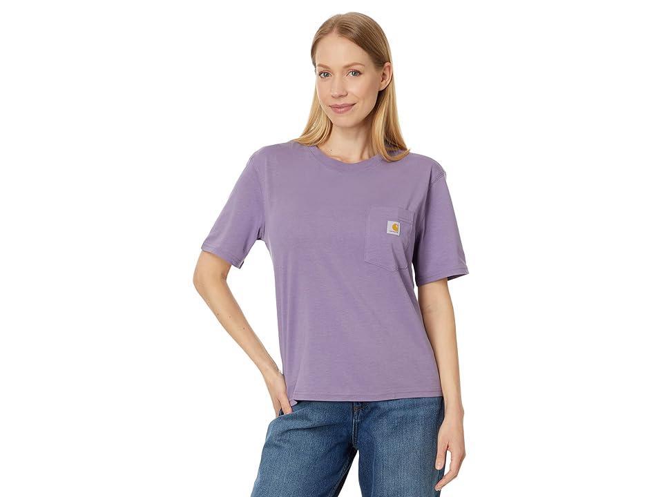 Carhartt Loose Fit Lightweight Short Sleeve Crew Neck T-Shirt (Lavender Mist) Women's Clothing Product Image