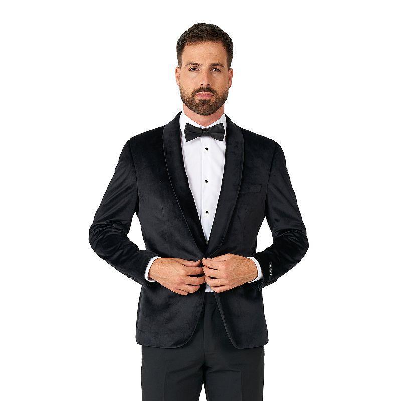 OppoSuits Deluxe Black Velvet Dinner Jacket Product Image