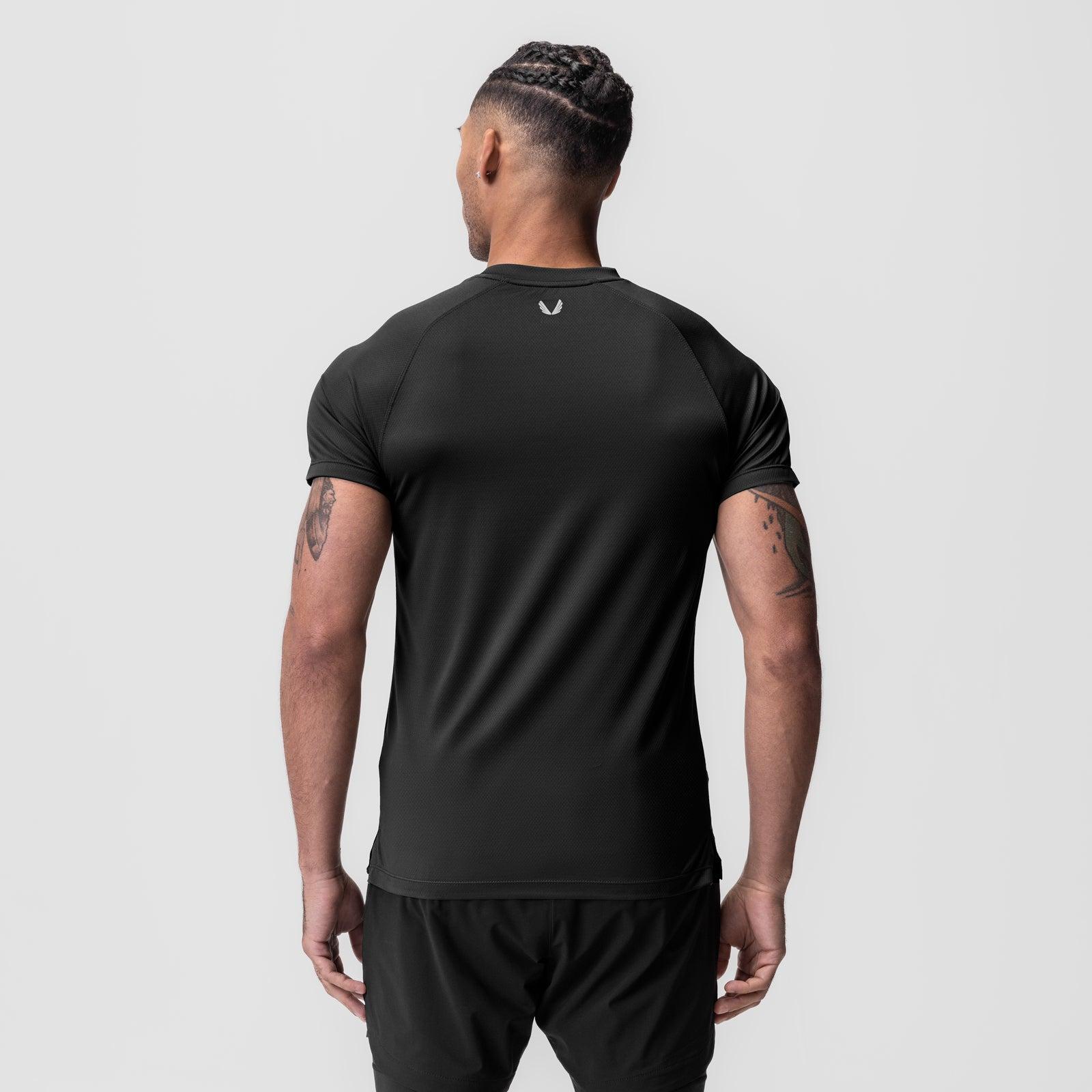 0918. AeroSilver® Fitted Tee - Black "ASRV" Product Image