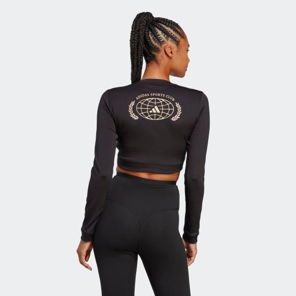 Sports Club Long Sleeve Crop Tee Product Image