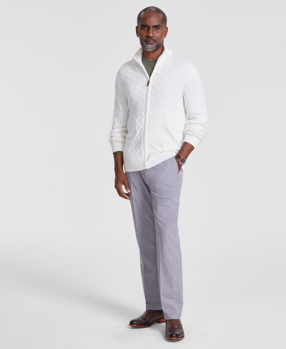 Club Room Mens Cable-Knit Full-Zip Sweater, Created for Macys Product Image