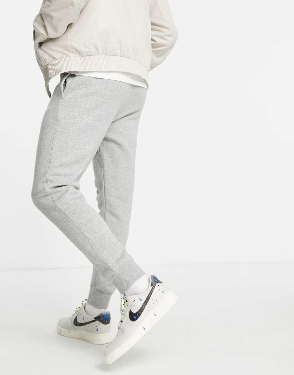 Nike Mens Nike Club Joggers - Mens Dark Grey Heather/White Product Image