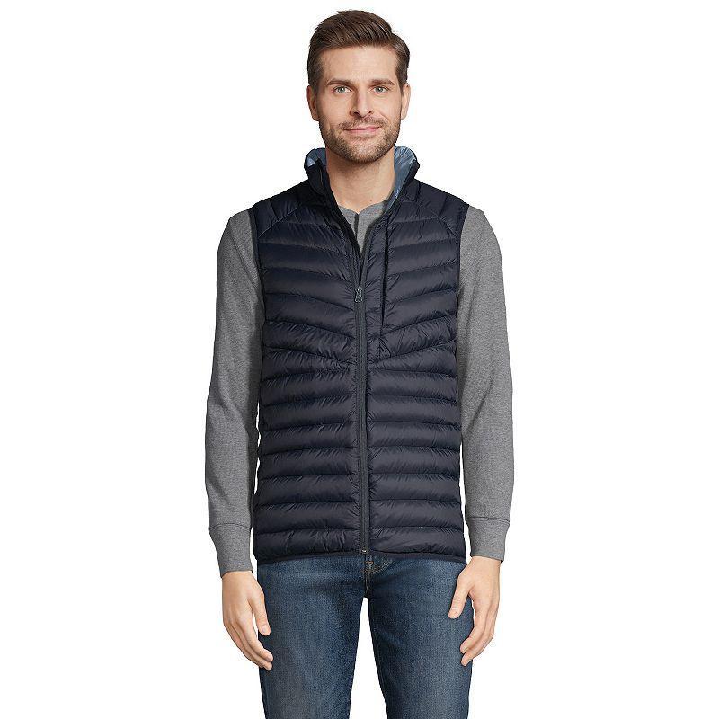 Big & Tall Lands End Wanderweight Ultralight Packable Down Vest, Mens Radiant Blue Product Image