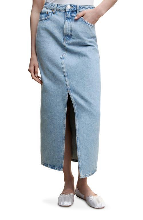 MANGO Denim Midi Skirt Product Image