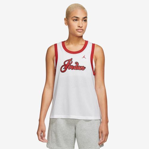 Jordan Womens Jordan Jersey 23 Tank - Womens Gym Red/White Product Image