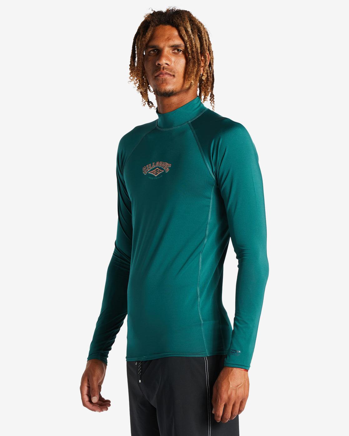 Arch Diamond Long Sleeve Upf 50 Rashguard - Dark Teal Male Product Image