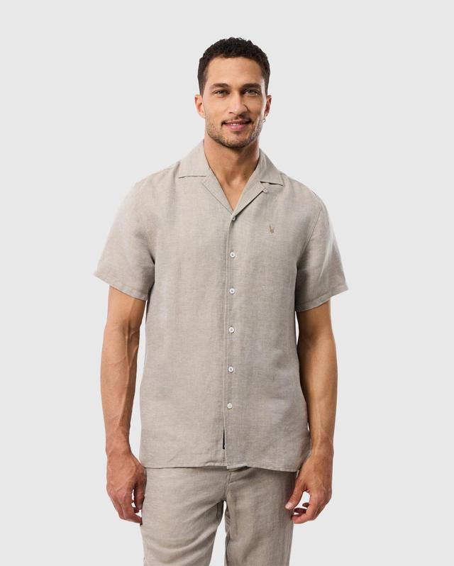 MENS WINDCREST LINEN BLEND SHORT SLEEVE SHIRT - B6Q148C200 Male Product Image