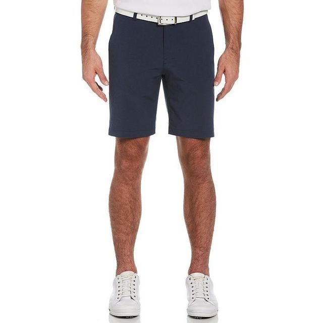 Mens Grand Slam 9 Regular-Fit Performance Stretch Flat-Front Golf Shorts Deep Navy Grey Product Image