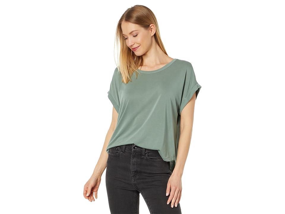 Lucky Brand Short Sleeve Sandwash Dolman Tee (Shell ) Women's Clothing Product Image