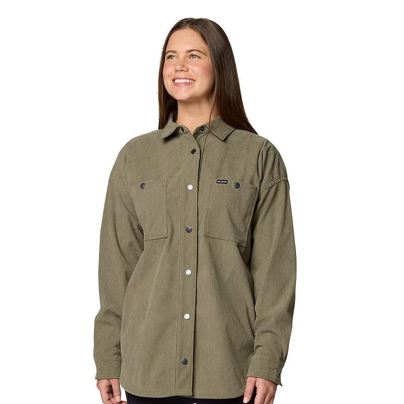 Womens Columbia Blue Point Creek Corduroy Shirt Jacket Product Image