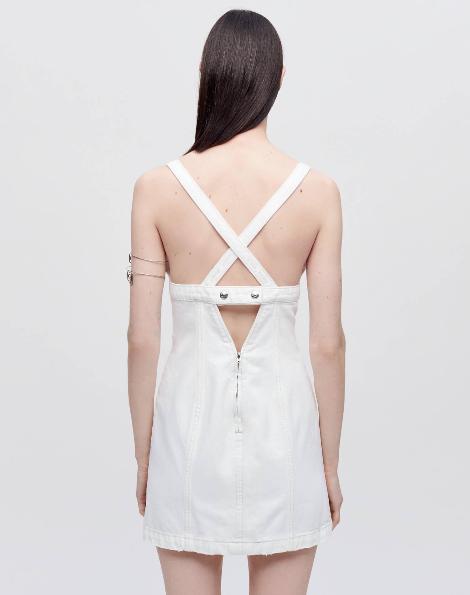 Seamed Shift Dress - White Female Product Image