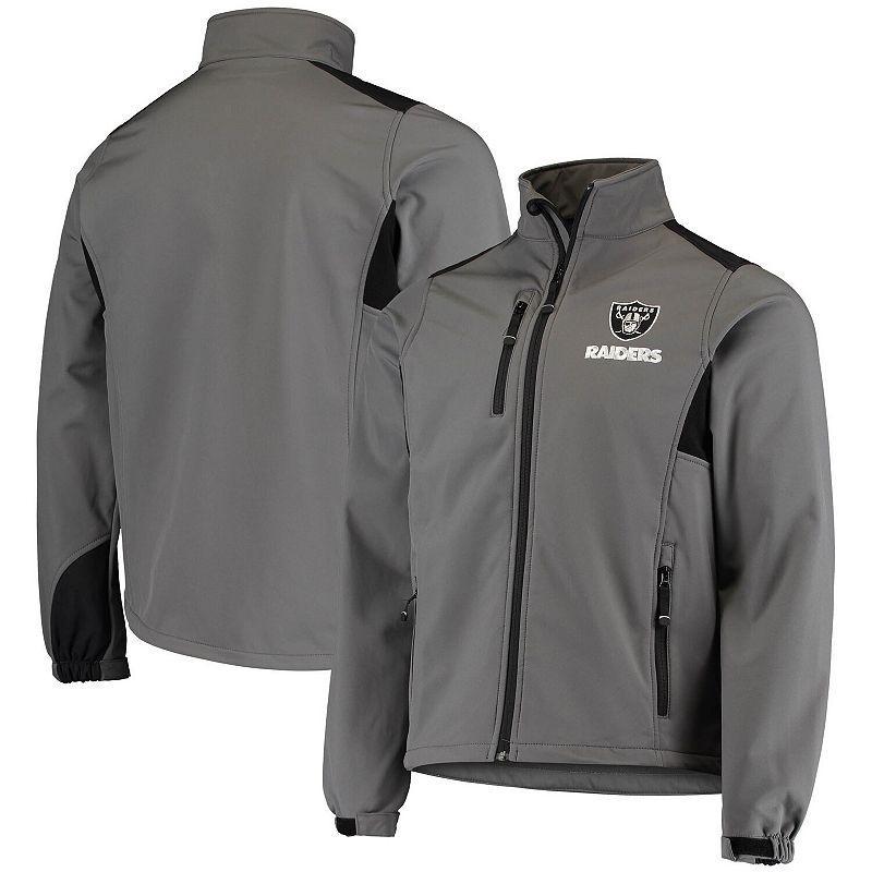 Mens Dunbrooke Charcoal Las Vegas Raiders Circle Softshell Fleece Full-Zip Jacket Product Image