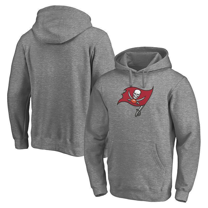 Mens Fanatics Branded Heathered Gray Tampa Bay Buccaneers Big & Tall Primary Logo Pullover Hoodie Product Image