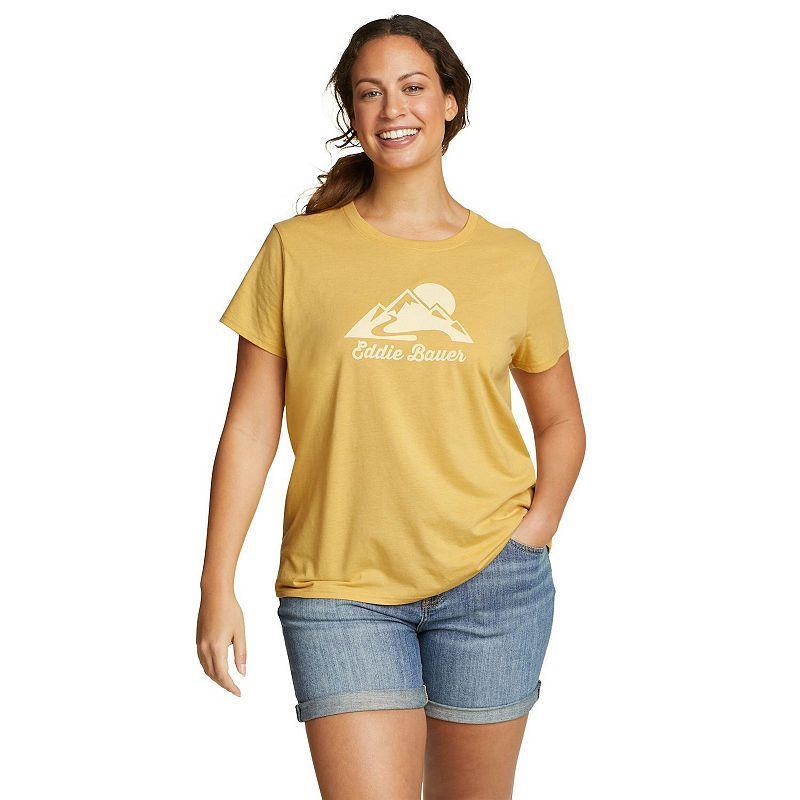 Womens Eddie Bauer Graphic Short Sleeve Tee Lt Yellow Product Image