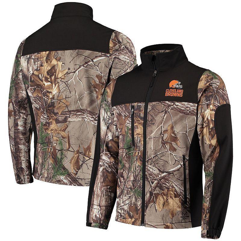 Men's Dunbrooke Realtree Camo/Black Cleveland Browns Circle Hunter Softshell Full-Zip Jacket Product Image