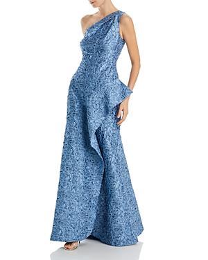 Womens Floral Lace Asymmetric Gown Product Image