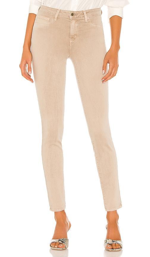 L'AGENCE Marguerite High Rise Skinny in Beige. - size 31 (also in 26, 32) Product Image