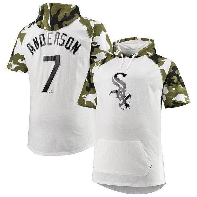 Mens Tim Anderson /Camo Chicago Sox Big & Tall Raglan Hoodie T-Shirt Product Image