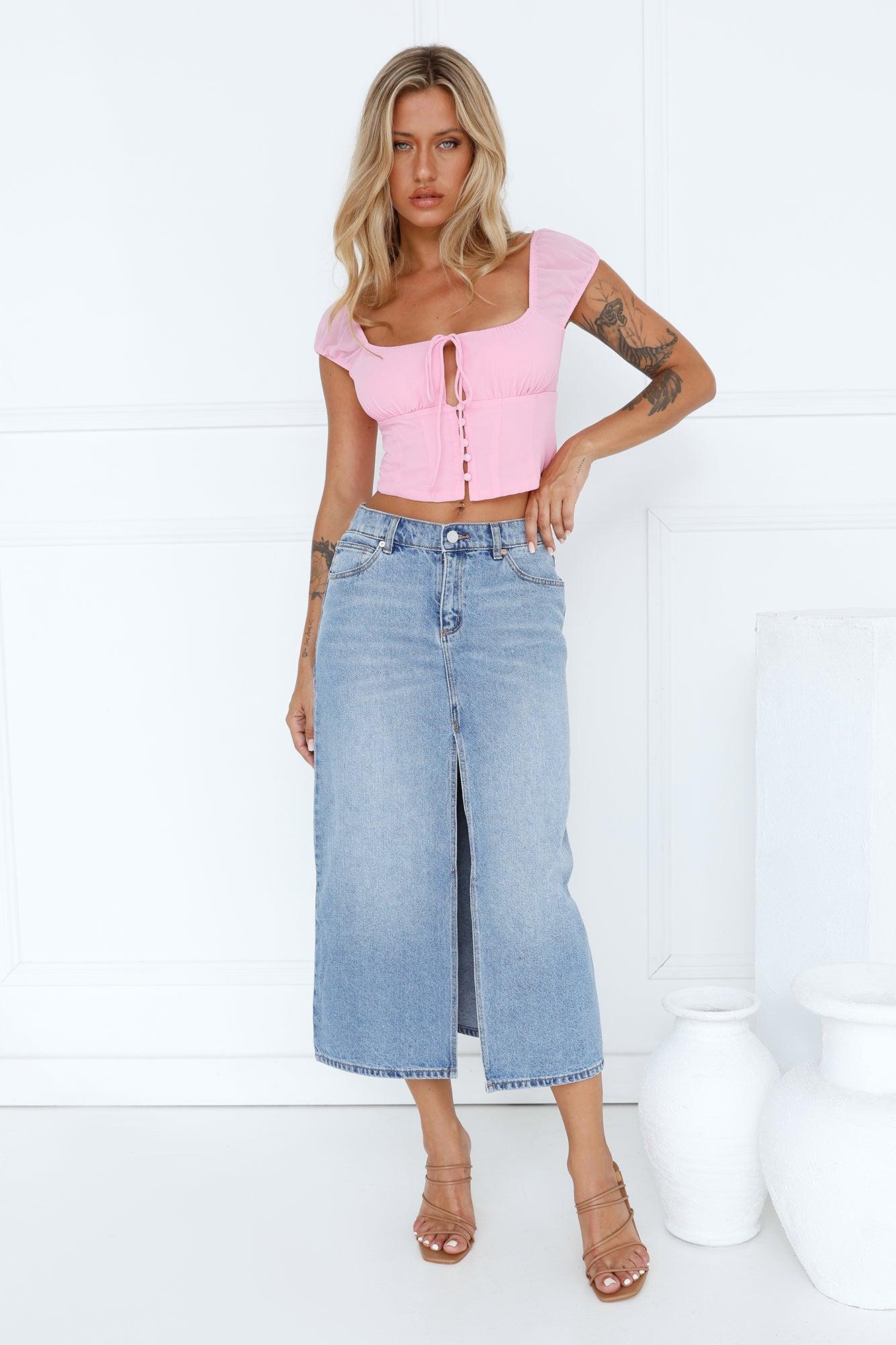 Sweetness Crop Top Pink Product Image