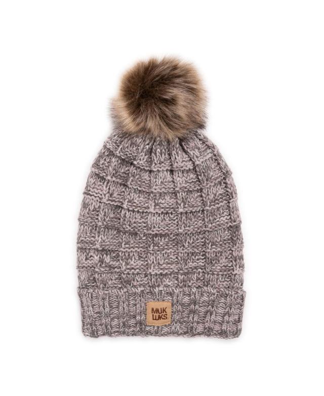 Muk Luks Womens Patch Pom Cuff Hat Product Image