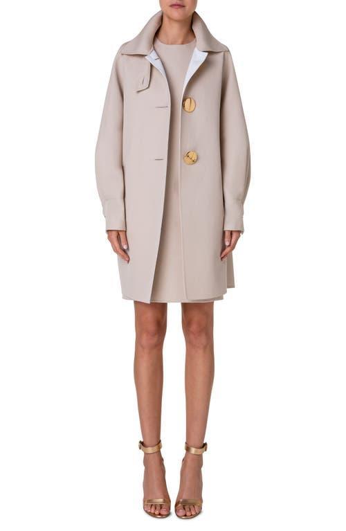 Akris Omega Lantern Sleeve Cotton & Silk Coat Product Image