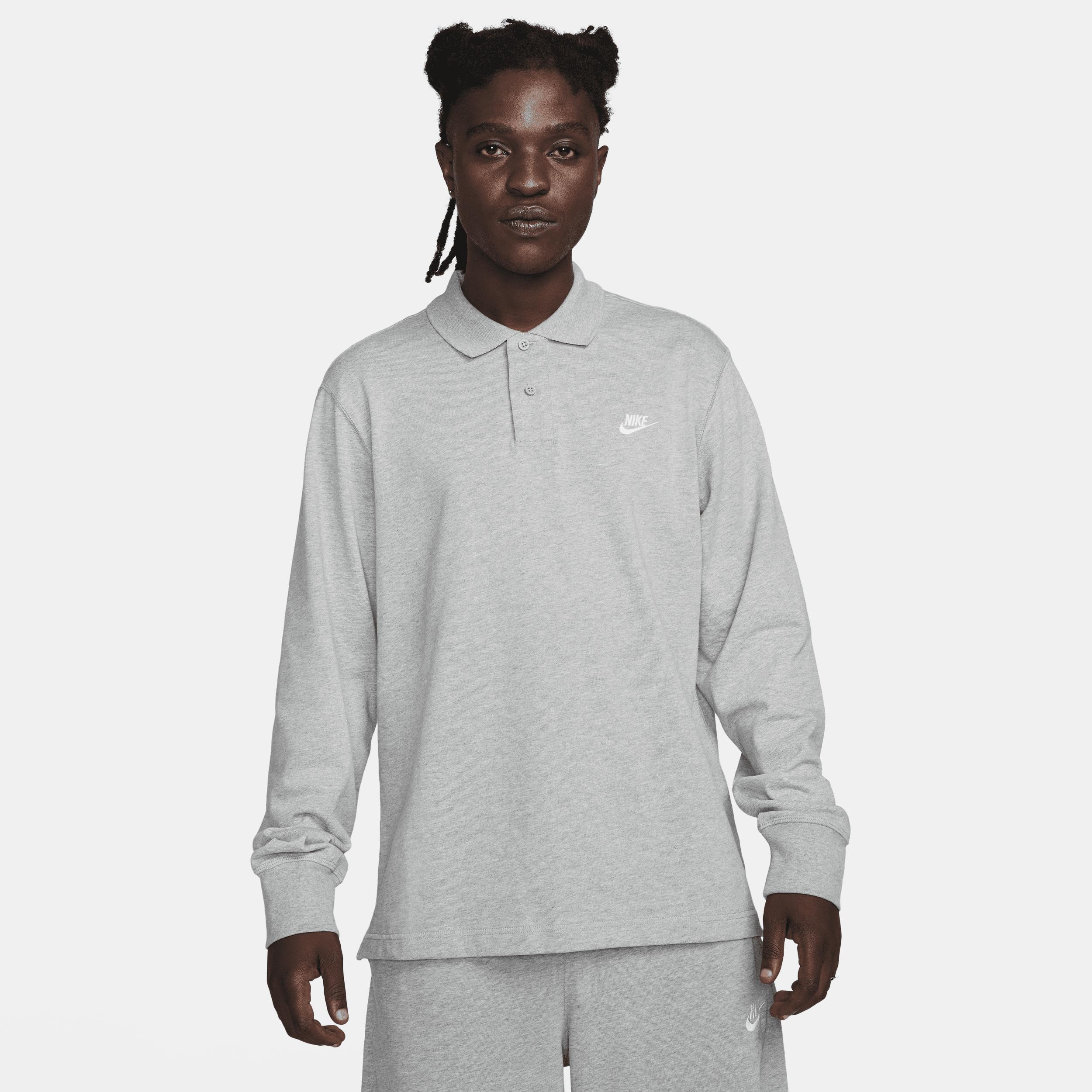 Nike Men's Club Long-Sleeve Knit Polo Product Image