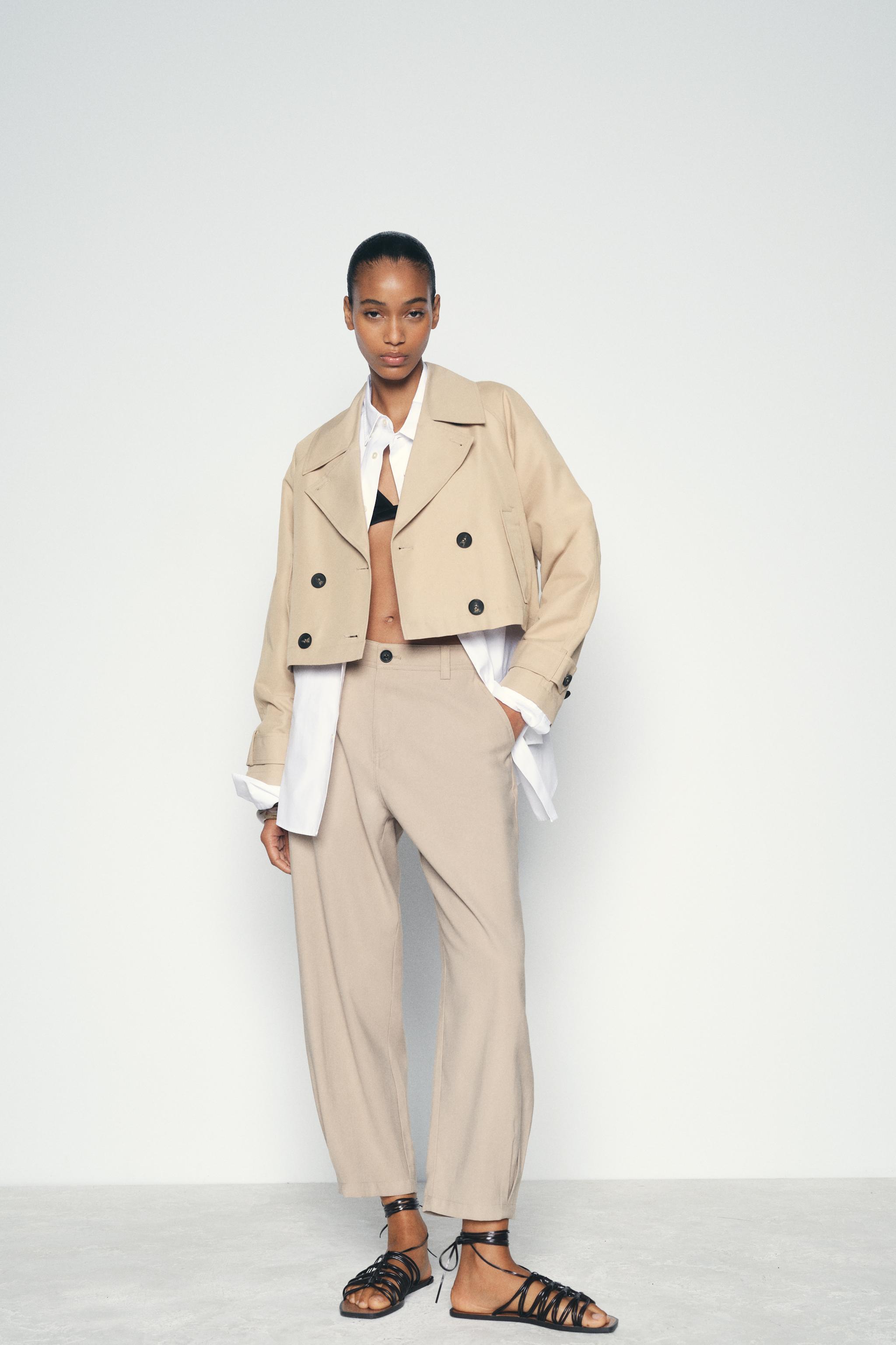 SHORT DOUBLE-BREASTED TRENCH COAT product image