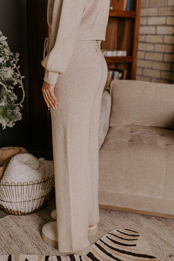 Cozy A La Mode High Waist Knit Pants Product Image