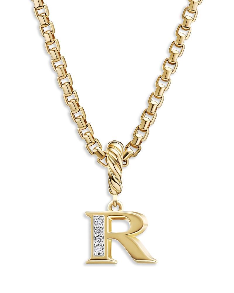 Womens Pav Initial Pendant in 18K Yellow Gold with Diamonds Product Image