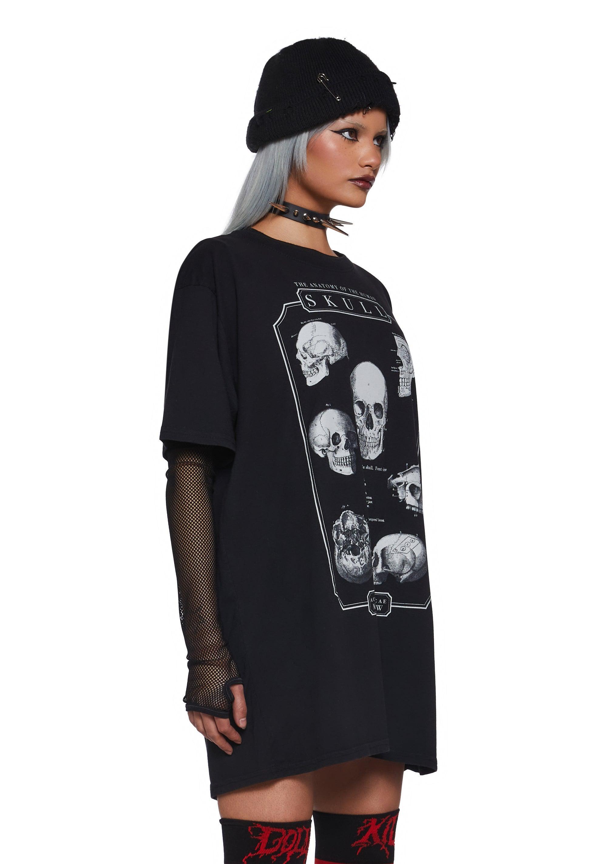 Skull Knowledge Oversized Tee Girls Product Image