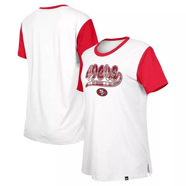 Womens New Era /Scarlet San Francisco 49ers 3rd Down T-Shirt Product Image