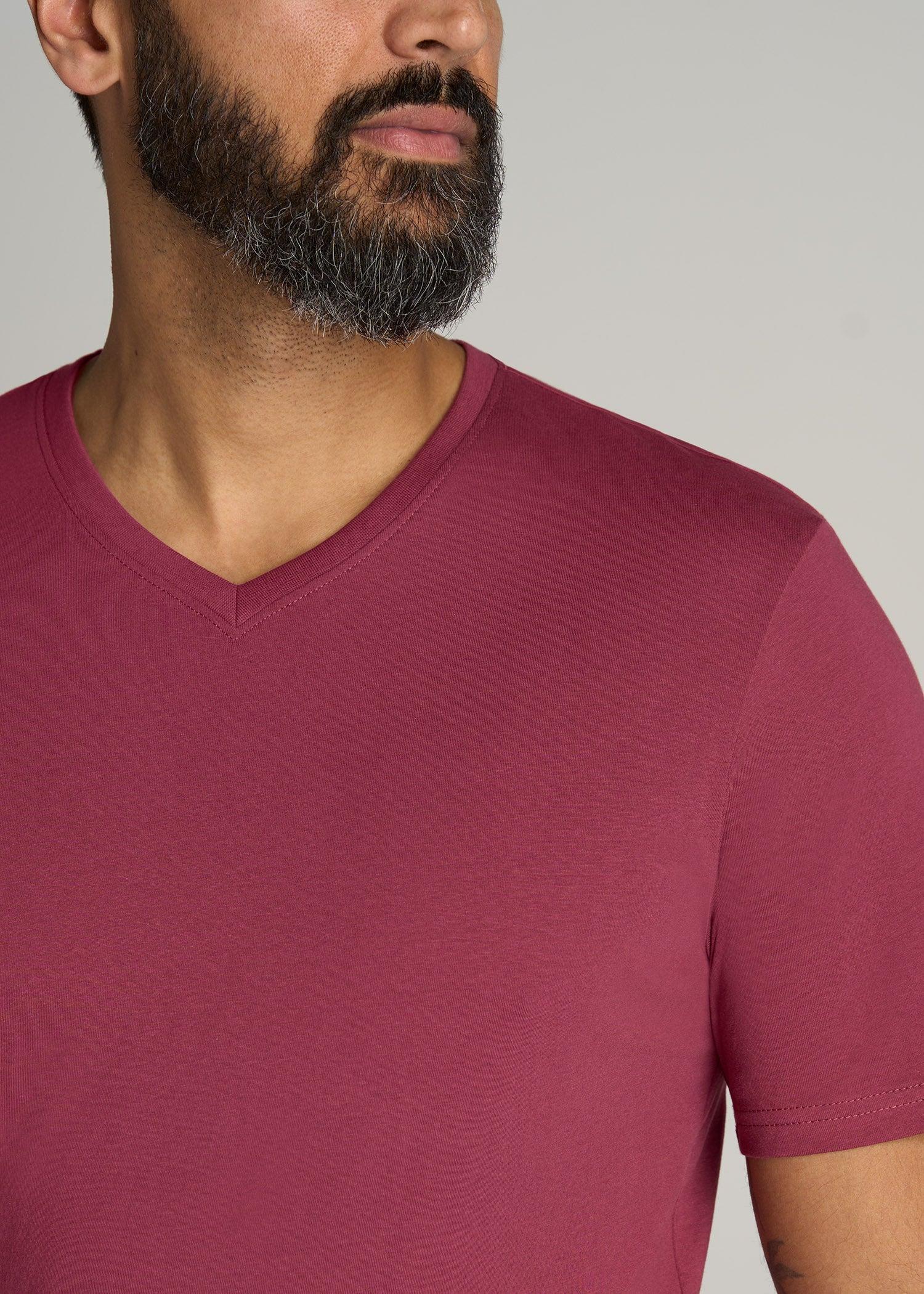 The Everyday REGULAR-FIT V-Neck Tall Men's T-Shirt in Garnet Red Male Product Image