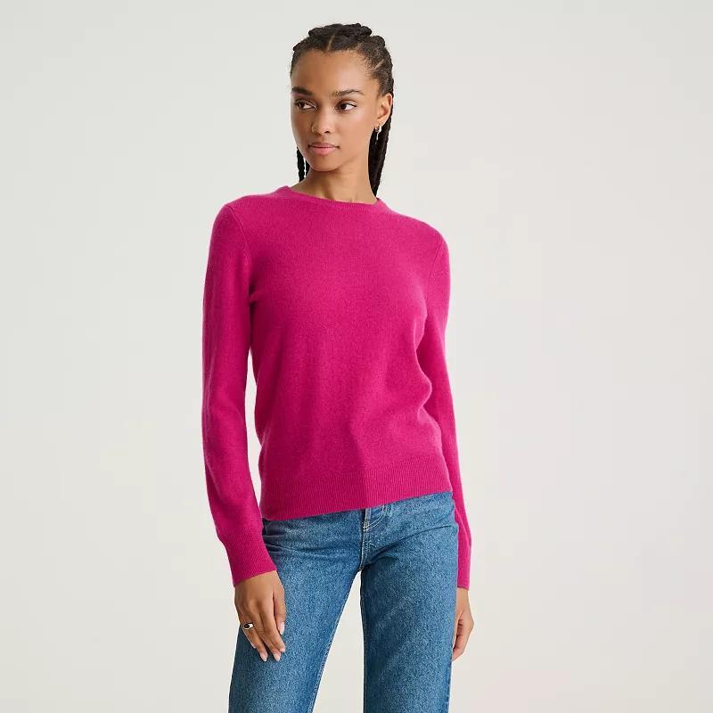 Womens NAADAM Cashmere Crewneck Sweater Pink Product Image