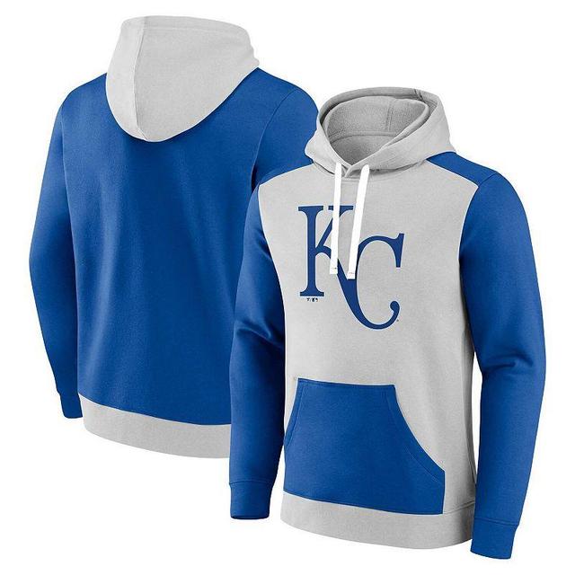 Mens Fanatics Branded Gray/Royal Kansas City Royals Arctic Pullover Hoodie Product Image