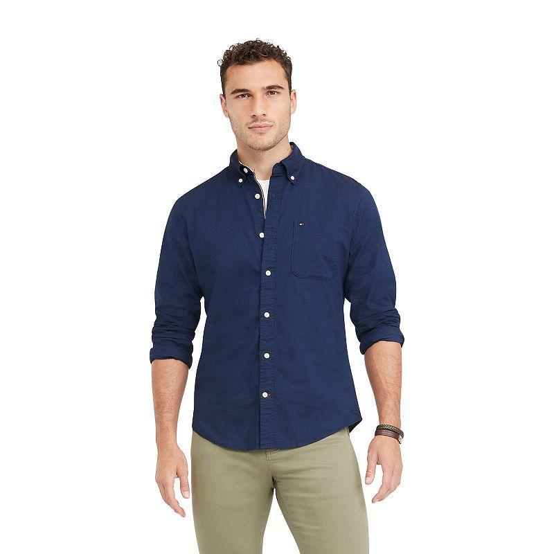 Mens Tommy Hilfiger Custom Fit Essential Stretch Oxford Shirt Product Image