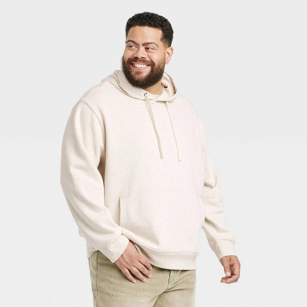 Mens Big & Tall Hooded Sweatshirt - Goodfellow & Co Oatmeal 4XLT Product Image