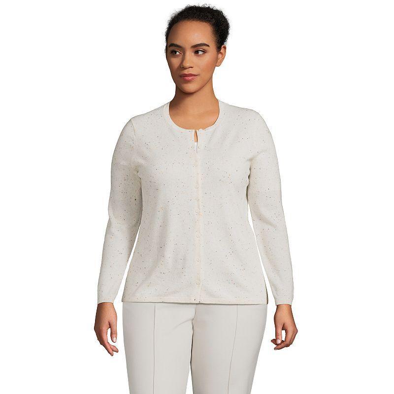 Plus Size Lands End Classic Cashmere Cardigan Sweater, Womens Product Image