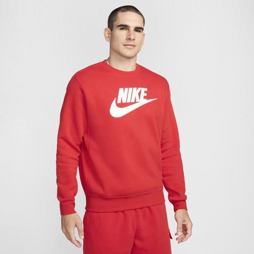 NIKE Men's Sportswear Club Fleece Graphic Crewneck Sweatshirt In Midnight Navy Product Image